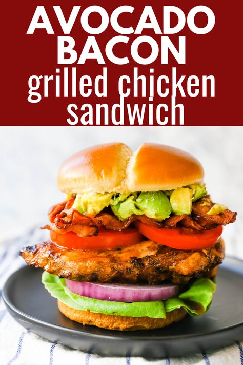 Chicken Bacon Sandwich, Chicken Breast Sandwich, Perfect Grilled Chicken, Grilled Chicken Sandwich, Bacon Grill, Modern Honey, Grilled Chicken Breast, Tried And True Recipes, Brioche Bun