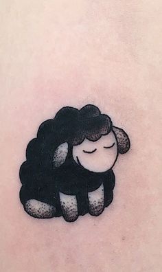 Sister black sheep tattoo idea Tiny Black Sheep Tattoo, Black Sheep Tattoo Traditional, Black Sheep Of The Family Tattoo, Small Sheep Tattoo, Black Sheep Tattoo Ideas, Sheep Tattoo Ideas, Black Sheep Tattoo, Small Black Tattoos, Sheep Tattoo