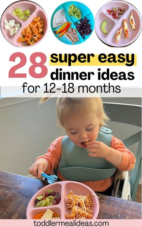 Say goodbye to mealtime struggles with these Easy & Realistic Dinner Ideas for your 12-18 Months Old from a mom of three! Recipes that are simple, nutritious, and sure to please your little one's taste buds. Dive into a world of flavor with veggies, proteins, and grains that are just right for tiny hands. Toddler dinner ideas, 1 year old dinner ideas, realistic dinner ideas. 1 Year Dinner Ideas, Dinner Ideas For 16 Month Old, Easy Meals For A One Year Old, 1 And A Half Year Old Dinner, Easy Lunch For 1 Year, Dinner For 15 Month Old, Dinner For 18month Old, Menu For 12 Month Old, 13 Month Old Dinner Ideas