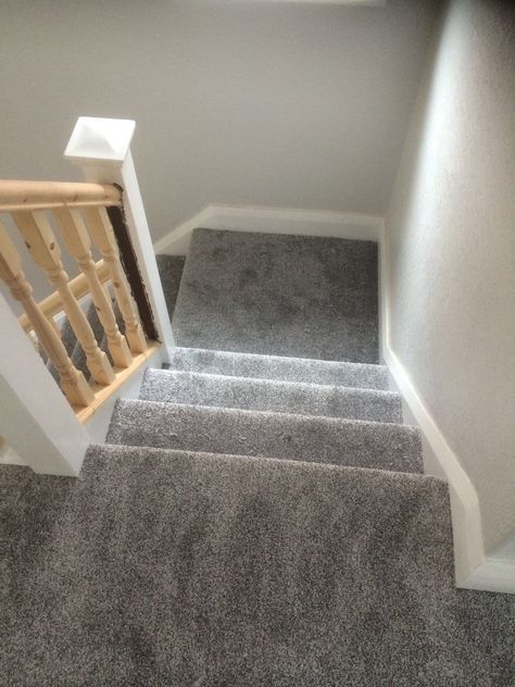 Grey Stairs, Best Carpet For Stairs, Grey Carpet Hallway, Stairs Landing Carpet, Grey Stair Carpet, Grey Carpet Bedroom, Dark Grey Carpet, Light Gray Carpet, Stairs Carpet