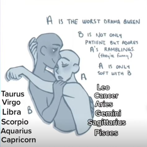 Capricorn X Leo Fanart, Ship Drawing Poses Zodiac, Leo X Aquarius Ship Drawing, Aries Ship Dynamics, Taurus X Capricorn Ship, Zodiac Ship Dynamics Gemini, Zodiac Dynamics Ships, Zodiac Relationship Dynamics, Zodiac Sign Ship Dynamics