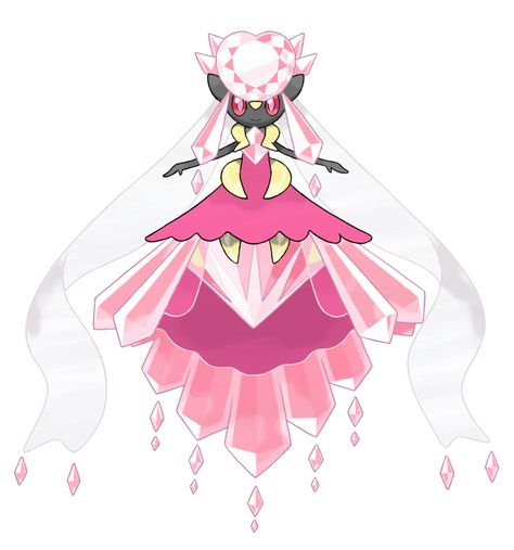 Mega Diancie - Shiny Recolor by MelodyCrystel Mega Diancie, Mega Lopunny, Omega Ruby Alpha Sapphire, Mega Evolution Pokemon, Pokemon Omega, Fairy Type Pokemon, Pokemon Omega Ruby, Pokemon Wiki, Mythical Pokemon