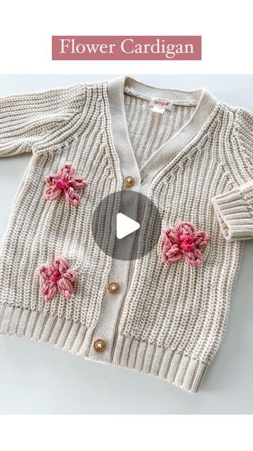 Sarah - DIY Embroidery Kits & Patterns on Instagram: "Finally had a chance to finish this little sweater 🌸 Now we just need a cute video of Daisy wearing it 🙌🏻 

Comment “flower cardigan” and I’ll DM you the link for the cardigan in this video as well as some other similar options in adult sizes 🙌🏻

Want to learn to embroider on a sweater? Comment “flower cardigan” and I’ll DM you the link for that too 🫶🏻" Learn To Embroider, Flower Cardigan, Learning To Embroider, Cute Video, Diy Embroidery Kit, Wool Embroidery, Embroidered Clothes, Diy Embroidery, Cute Gif