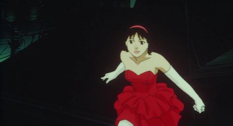 Mima Perfect Blue Red Dress, Mima Kirigoe Cosplay, Mima Kirigoe Icon, Mima Kirigoe, Anime Curly Hair, Color In Film, Satoshi Kon, 2023 Halloween, Costume Inspo