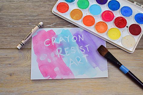 Crayon Resist Art Snow Crafts For Kids, Crayon Resist Art, Fun Rainy Day Activities, Resist Art, Making Crayons, Rainy Day Activities For Kids, Book Drawing Ideas, Rock Border, Garden Rock Border