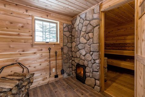 Finnish Sauna Ideas, Finnish Sauna Design, Rustic Saunas, Mobile Sauna, Diy Sauna, Devon House, Building A Sauna, Wood Sauna, Lake Property