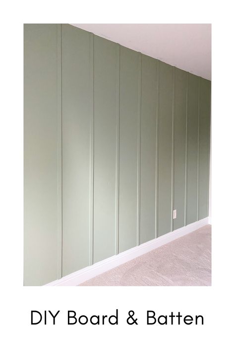 Wall Moulding Bedroom Headboards, Light Green Board And Batten, Light Sage Accent Wall, Lattice Molding Wall, Lattice Board And Batten, Green Batten Wall, Nursery Light Green Walls, Green Board And Batten Wall Bedroom, Light Green Wainscoting