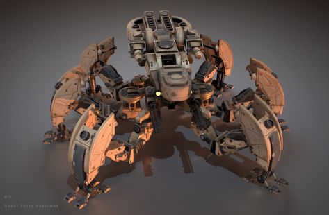 ArtStation - Desert Spider Tank Desert Spider, Futuristic Warfare, Spider Tank, Drones Concept, Robot Concept, Substance Painter, Robots Concept, Robot Art, Robot Concept Art