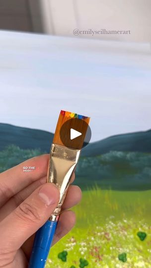 640K views · 12K reactions | EASY rainbow painting trick! 🌈🎨 #easypainting #tipsandtricks #paintingtips #rainbow #rainbows #howto #tutorials | Emily Seilhamer Art | Emily Seilhamer Art · Original audio Acrylic Rainbow Painting, How To Paint A Rainbow, Easy Rainbow Painting, Rainbow Art Painting, Rainbow Canvas Painting, Drawing Rocks, Rainbow Activities, Rainbow Canvas, Painted Rainbow