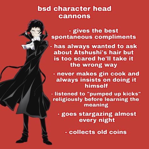 Akutagawa As Boyfriend, Akutagawa Headcanon, Bsd Headcanons, Bsd Funny, Ryuunosuke Akutagawa, Big Clouds, Akutagawa Ryunosuke, Head Cannons, Bsd Memes