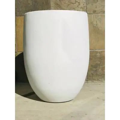 21.7 in. Tall Pure White Lightweight Concrete Outdoor Round Bowl Planter Handmade Concrete Planters, Rectangle Planters, Concrete Finishes, Lightweight Concrete, Bowl Planter, Concrete Finish, Concrete Materials, Indoor Outdoor Planter, Tall Planters