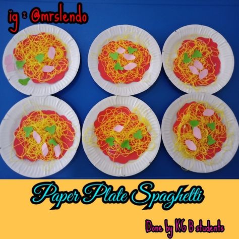 Spaghetti Party, Third Base, Kid Art, Cute Easy Drawings, Food Themes, Paper Plate, Paper Plates, Preschool Crafts, Art Classes