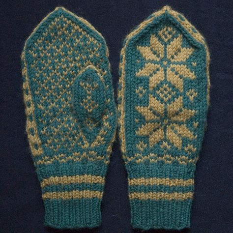 Norwegian Mittens - Knitting Traditions Norwegian Mittens, Stranded Knitting Patterns, Mittens Knitting, Colorwork Chart, Norwegian Knitting, Knitted Mittens Pattern, Double Pointed Needles, Mittens Pattern, Color Flower