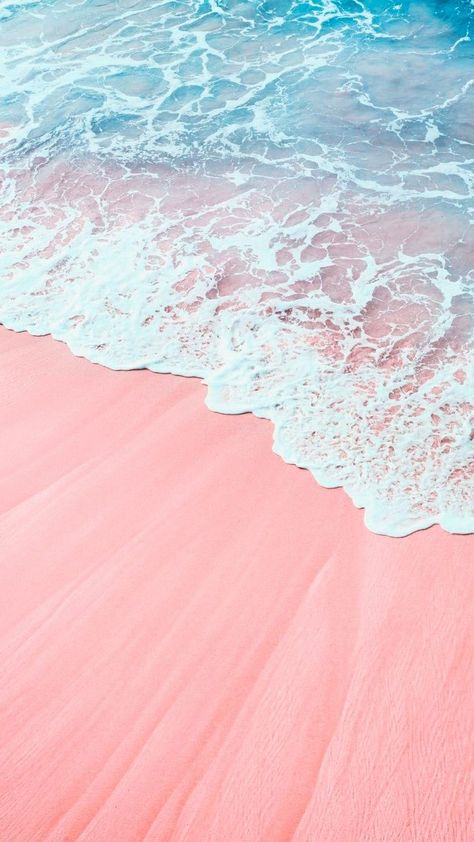 Pink Sea Painting, Nature Pallet, Surfing Aesthetic, Hd Nature Wallpapers, Green Ocean, Dream Vacations Destinations, Pink Beach, Beach Wallpaper, Cute Wallpaper For Phone