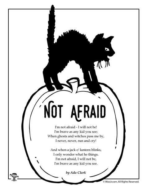 Not Afraid by Ada Clark | Woo! Jr. Kids Activities Poems About Fall, Halloween Poems For Kids, Fall Poems, Poems For Students, October Kids, Third Grade Ela, Preschool Poems, Poem Activities, Fall Vocabulary