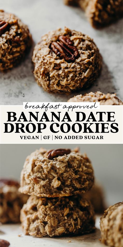 Cookies Healthy, Healthy Cookie Recipes, Healthy Banana, Drop Cookies, Healthy Sweets Recipes, Banana Healthy, Healthy Cookies, Vegan Sweets, Vegan Cookies