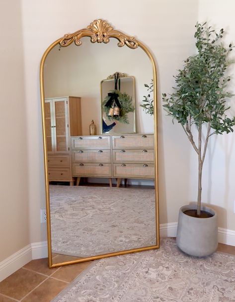 Shop recommended products from Fancyfixdecor on www.amazon.com. Learn more about Fancyfixdecor's favorite products. Gold Mirror Living Room, Floor Mirror Living Room, Floor Mirror Gold, Rattan Cabinets, Arch Mirrors, Anthropologie Mirror, Frame Mirrors, Gold Floor, Salon Suites