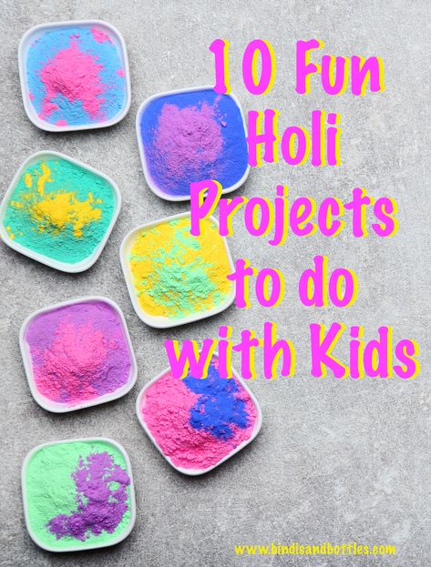 Holi projects to do with kids  #holifestival #holi #colorfullife #diyforkids #indianculture #indianbooks #indianlife #holiactivities Holi Toddler Activities, Festival Of Colors Activities, Holi Crafts For Toddlers, Holi Activities For Kindergarten, Holi Festival Crafts For Kids, Holi Project For Kids, Holi Indian Festival, Holi Ideas For Kids, Holi Festival Activities Kids