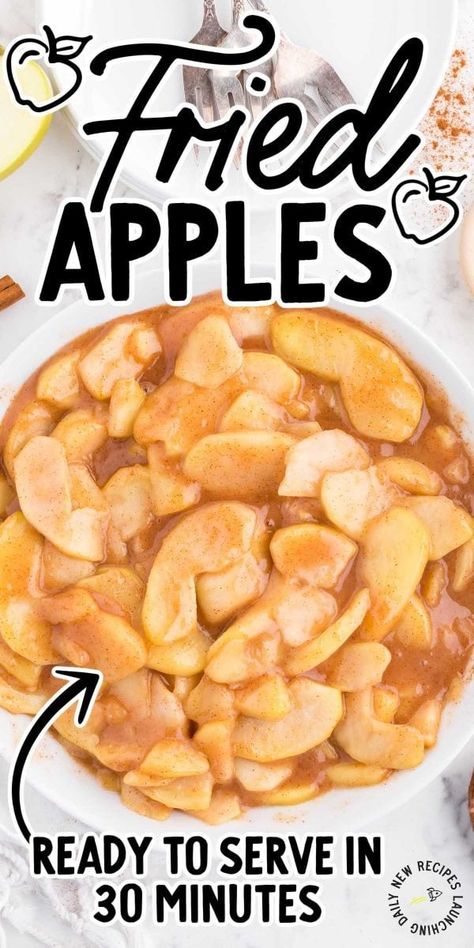 Fried Apples Pan Fried Apples, Southern Fried Apples Recipe, Apple Fries, Apple Crisp Dessert, Crisp Desserts, How To Make Applesauce, Homemade Flour, Fried Recipes, Gf Food