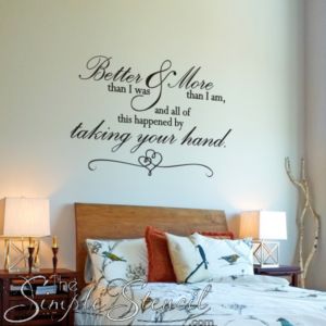 Bedroom Sayings, Wall Art Quotes Bedroom, Wall Quotes Bedroom, Wall Sayings, Vinyl Wall Lettering, Bedroom Quotes, Romantic Wall Art, Vinyl Wall Quotes, Wall Decals For Bedroom