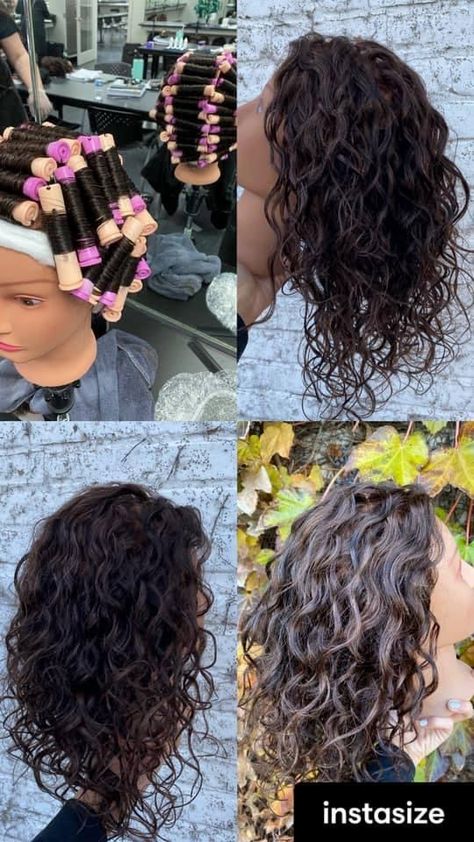 Perms For Medium Hair, Spiral Perm Long Hair, Wavy Hair Perm, Perm Styles, Permanent Curls, Perm Curls, Long Hair Perm, Cheveux Oranges, Short Permed Hair