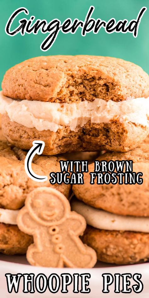 Ginger Snap Whoopie Pies, Gingerbread Woopy Pies, Ginger Whoopie Pies, Gingerbread Whoopie Pies Recipe, Cinnamon Whoopie Pies, Eggnog Whoopie Pies, Holiday Whoopie Pies, Woo Pie Pies, Fall Whoopie Pies