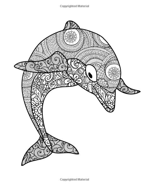 Dolphin Mandala, Dolphin Painting, Dolphin Coloring Pages, Ink Doodles, Dolphin Art, Coloring Books For Adults, Books For Adults, Drawing Journal, Home Architecture