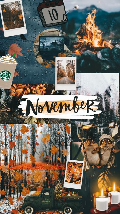 November aesthetic wallpaper Fall Wallpaper November, November Aesthetic Cozy, Fall Rain Aesthetic, November Wallpapers, Snow Candles, November Autumn, Fall Bonfire, November Aesthetic, November Wallpaper