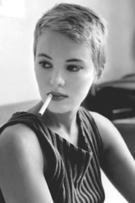 Jean Seberg Jean Seberg, Hair Women, Pixie Haircuts, Short Pixie Haircuts, Short Haircut, Short Pixie, Hair Short, Pixie Hairstyles, Hair Dos