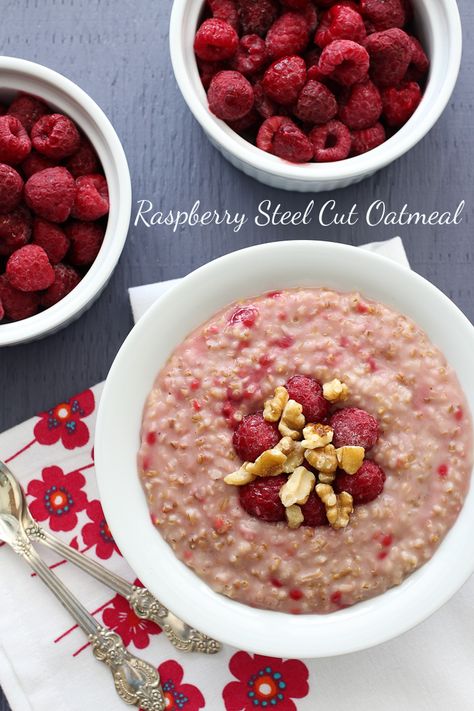 Breakfast Crockpot, Raspberry Oatmeal, Low Gi Foods, Steel Cut Oatmeal, Slow Cooker Breakfast, Low Glycemic Foods, Morning Brunch, Low Gi, Crockpot Breakfast