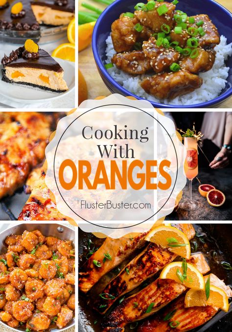 ~ Oranges ~ 20 Recipes where oranges are the star. #oranges #drinks #dinner #breakfast #side dish Salted Peanut Chews, Recipes With Oranges, Iron Chef Recipes, Lemon Pudding Pie, Fries Casserole, Peanut Chews, Tangerine Recipes, Cheeseburger And Fries, Pumpkin Cranberry Bread