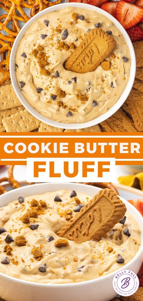 Biscoff Dip Recipe - Belly Full Biscoff Toffee Dip, Fun Dip Ideas, Cookie Butter Dip Recipes, Sweet Dips For Cookies, Biscoff Dip Recipes, Dips To Eat With Graham Crackers, Monster Dip Recipe, Nilla Wafer Dip Recipes, Healthy Dessert Dip Recipes