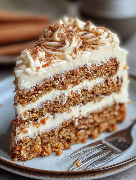 Cake With Cinnamon, Cinnamon Cream Cheese, Cream Cheese Icing, Carrot Cake, 2 Cups, Purpose Flour, Baking Powder, Cream Cheese, Flour