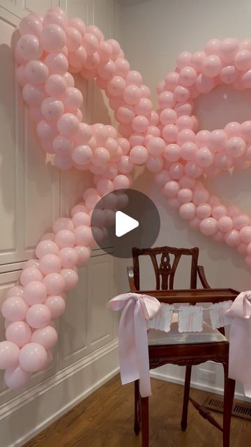 Kayla White | Home Design on Instagram: "Caroline’s first birthday party decor 💗 We went all-out girly for her big day! A vintage high chair, roses on roses and bows galore for our special girl.   Flowers @gracerosefarm  Bow balloon @the_balloonista   #birthdaypartydecor #girlsbirthdayparty #firstbirthdayparty #girlyparty #roses #pinkroses #interiordesign #ourhickoryhouse" First Bday Decoration Ideas At Home, 1st Birthday Decoration Ideas At Home, Girls Just Wanna Be One Birthday, First Bday Ideas Girl, Bow First Birthday Party, First Birthday Girl Decorations, Bow Birthday Party Ideas, White Home Design, 1 Year Birthday Party Ideas