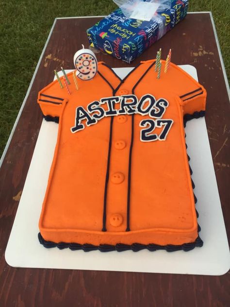 Houston Astros Cake Ideas, Astros Birthday Party Ideas, Astros Party Ideas, Astros First Birthday Party, Astros Theme Cake, Astros Cupcakes, Astros Party Food, Astros Baseball Cake, Astros Birthday Party