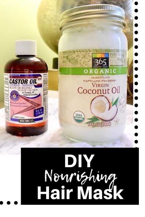 Castor Oil Hair Mask, Coconut Oil Hair Mask Diy, Nourishing Hair Mask, Hair Jazz, Coconut Oil Mask, Overnight Hair Mask, Skincare Recommendations, Castor Oil For Hair Growth, Straighten Hair