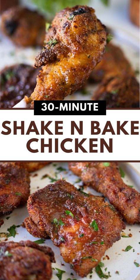 Whip up a fuss-free meal with Easy Air Fryer Shake and Bake Chicken Recipe - crispy, flavorful, and oh-so-delicious! Shake And Bake Chicken Wings, Shake And Bake Chicken Drumsticks, Shake And Bake Chicken Recipes, Chicken Shake And Bake, Bake Chicken Recipe, Chicken Drumsticks Oven, Shake And Bake Chicken, Chicken Sides, Homemade Shake And Bake