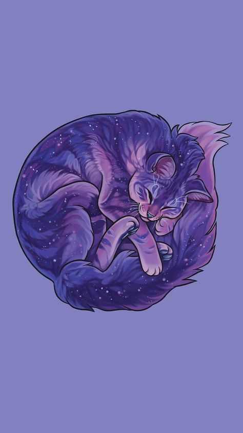 Space Cat Wallpaper, Space Cat Art, Dnd Madness, Galaxy Animals, Mythical Creatures Drawings, Scifi Illustration, Cosmic Cat, Wallpaper Cats, Constellation Art