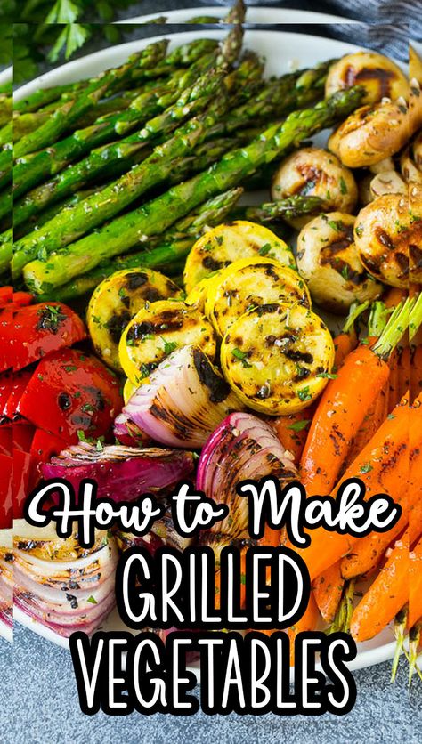 Garlic And Herb Marinade, Vegetables On The Grill, Best Grilled Vegetables, Vegetables Grilled, Veggie Grill, Vegetable Marinade, Grill Vegetables, Bbq Vegetables, Recipes Grill