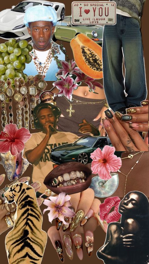 #wallpaper #frankocean #tylerthecreator Book Collage Aesthetic, Black Girls Drawings, Junk Wallpaper, Wallpaper Backgrounds Collage, Wallpaper Collage Ideas, Fall Collage Wallpaper, Baddie Collage, Wallpaper Iphone Collage, Collage Lockscreen