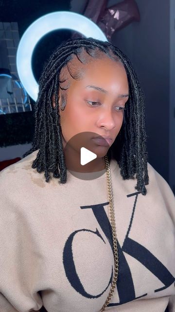 Xtensionz on Instagram: "Simple Faux locs 😍 . Would you rock this?  . Hair: Twisted Up springy afrotwist 3x . . #fauxloc #fauxlocs #fauxlocsnj #njlocs #reels #creativehairstyles #explorepage #locs #locsrock #locs4life #hairstylist #njhairstylist #njhair #hairideas #hairinspiration #butterflylocs #protectivestyles #hairtransformation #blackgirlhairstyles" Faux Locs Hairstyles Short, Short Faux Locs Shoulder Length, Short Faux Locs Hairstyles, Faux Loc Bob, Bob Locs, Short Faux Locs, Faux Locs Bob, Faux Locs Styles, Short Locs