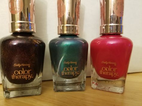 Sally Hansen color therapy with Argan oil nail polish 390 sticks and stones 450 reflection pool 250 rosy glow Reflection Pool, Sally Hansen Color Therapy, Reflecting Pool, Sticks And Stones, China Glaze, Sally Hansen, Nail Color, Color Therapy, Argan Oil