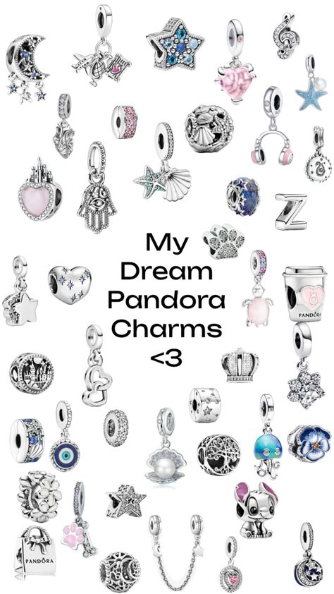 #pandora #pandoracharms #firstshufffle Pandora Charms Pink, Pandora Bracelet Charms Ideas, Pandora Bracelet Designs, Pandora Jewelry Charms, Preppy Jewelry, Bead Charms Diy, Pandora Bracelet Charms, Jewelry Essentials, Funky Jewelry