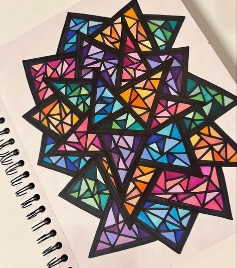 Marker Doodles, Zendoodle Art, Markers Drawing Ideas, Zentangle Doodle, Zen Doodle Art, Geometric Design Art, Graph Paper Art, Sharpie Art, Doodle Coloring