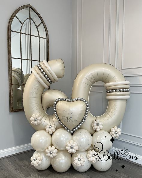 🎈✨ Family Celebration Perfection! ✨🎈 We had the pleasure of creating this wonderful balloon set for our regular customer. It was a special part of their family present! 🎁💖 Number stacks are always a win for any event. No helium needed, and they last very long – just perfect for making any celebration memorable! 🎉🎈 #BalloonDecor #EventStyling #FamilyCelebration #NumberStack #PartyDecor #LongLastingBalloons #SpecialOccasion #60thbirthday #EventPlanning #60thoballoons #60thballoons #LondonBal... 60th Balloon Bouquet, 60 Balloon Bouquet, 60 Marquee Numbers With Balloons, Balloon Number Stacks, 50 Balloon Bouquet, Huge Balloon Bouquet, 60th Birthday Balloons, Giant Number Balloons, 50 Balloons