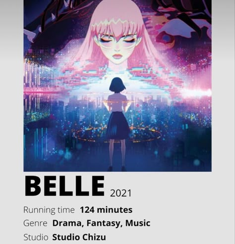 Movie Anime To Watch, Given Minimalist Poster, Anime Movies Poster, Cute Anime To Watch, What Anime Should I Watch, Anime Posters Minimalist, Animes List, Anime Movie Poster, Belle Anime