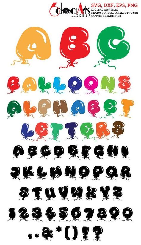 Balloon Alphabet Letters SVG DXF Vector Images Monogram Cuttables Vinyl Iron Heat Press Tr 🥰 Save This Pin, Then Explore Our Website balloon type font, balloon text font, font balloon typography, balloon font wallpaper, balloon font writing, 2024 balloon font, balloon font 3d Cricut Screen Printing, Balloon Alphabet, Home Decor Wood Signs, Cricut Print And Cut, Parties Ideas, Cricut Expression, Mural Ideas, Letter Vector, Embroidery Template