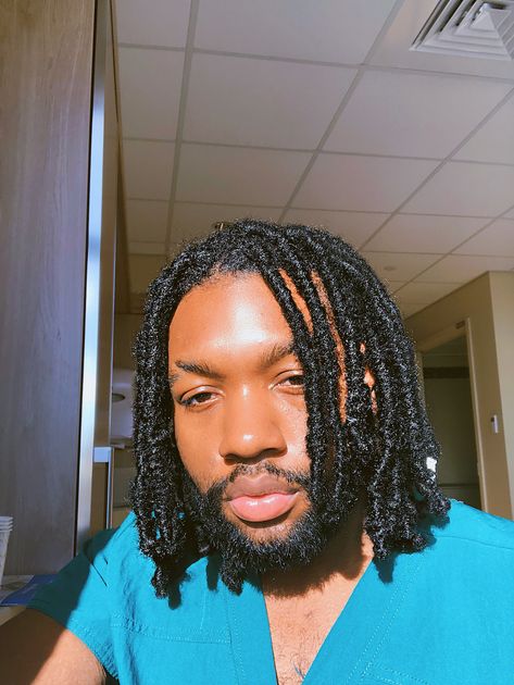 Locs For Black Man, Black Locs Men, Faux Locs Hairstyles For Men, Faux Locs Men Short, Faux Locs For Men, Mens Faux Locs, Male Faux Locs, Faux Locs Men, Natural Looking Faux Locs