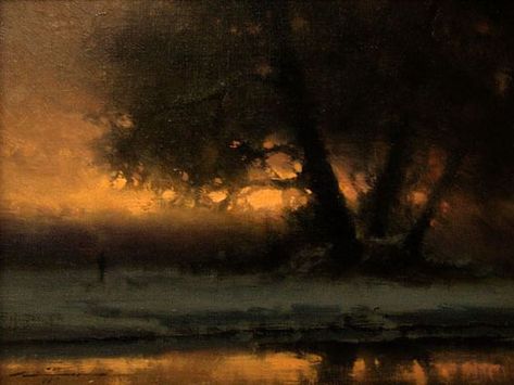 BRENT COTTON -1972 WATERCOLOR Cotton Painting, Landscape Artwork, Plein Air Paintings, Rembrandt, Tree Art, 그림 그리기, Abstract Landscape, Beautiful Paintings, Painting Inspiration