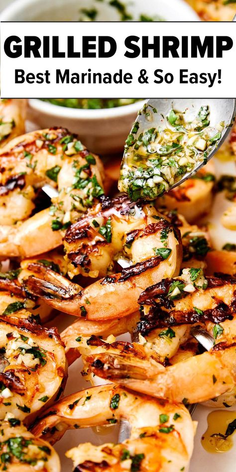 Garlic grilled shrimp skewers Shrimp Bbq Recipes Skewers, Grilled Shrimp And Pasta Recipes, Marinade For Grilled Shrimp, Shrimp Marinade For Grill Skewers, Marinade For Shrimp On The Grill, Shrimp Marinade For Grill, Shrimp Skewers Grill, Marinated Shrimp Skewers, Best Shrimp Marinade